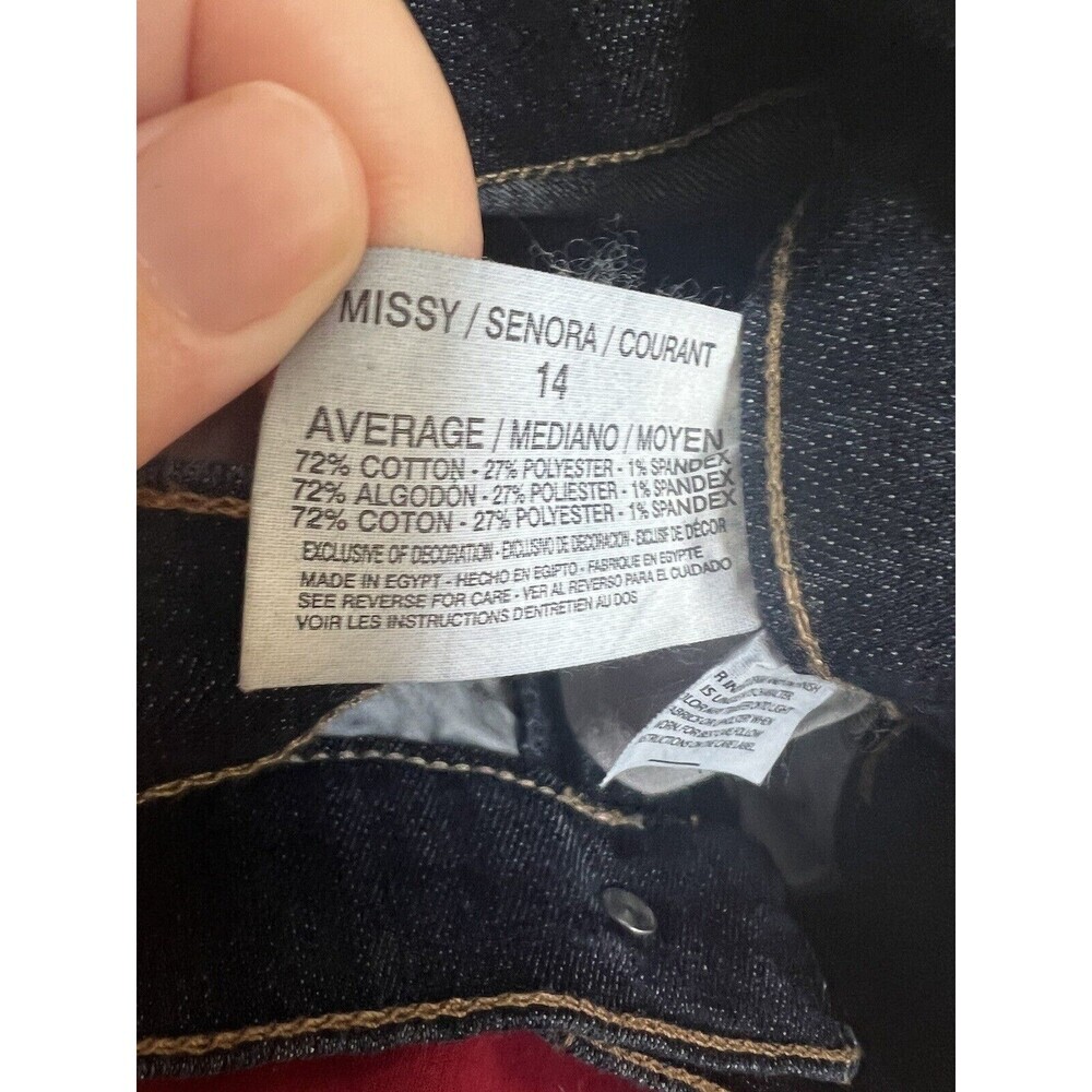 NWT GLORIA VANDERBILT AMANDA BLUE STRAIGHT LEG JEANS SIZE 14 (L8) - Picture 5 of 6